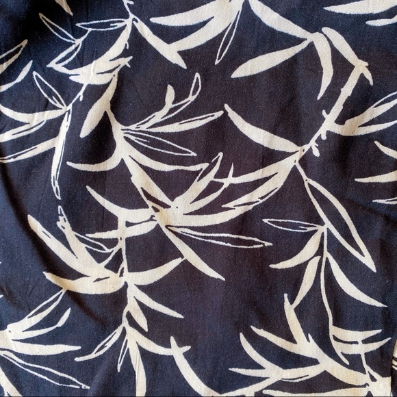 🐚 BOHO TROPICAL NAVY WHITE HIGH WAIST BAGGY PANTS! - Picture 6 of 8